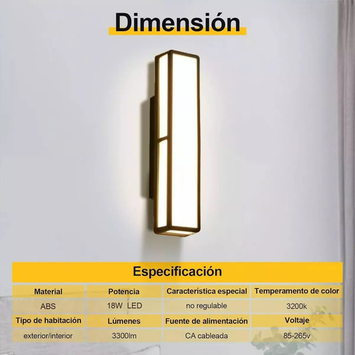 Lamparas De Pared Lampara Decorativa Con Luces Led 30cm Aplique de Pared Exteriores y Interior, Impermeable, Luz Cálida 3000K, Luz del Porche, para Pasillos Exteriores, Jardines, Balcones, Terrazas