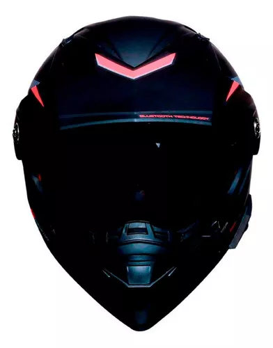 Casco para Motociclista Exoskeleto Grande con Bluetooth Blanco
