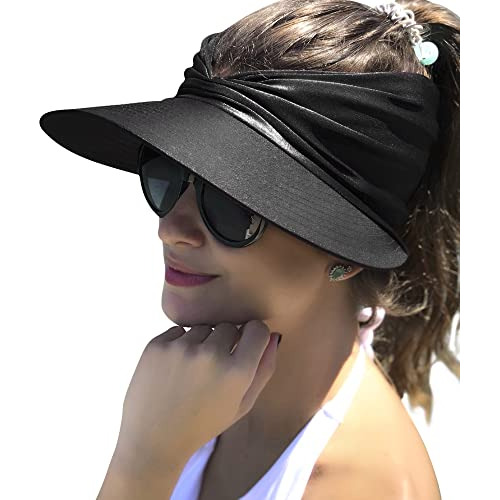 Sombrero De Sol Con Visera Para Mujer, Protección Uv Upf 50+