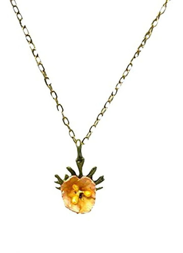 Collar Con Colgante De Flor Naranja Marca Pyle