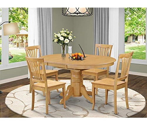 Muebles Del Este Oeste Avon5oakc Juego De Mesa De Comedor 5 