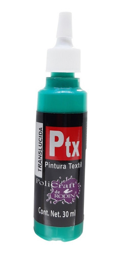 Pintura Textil Policraft Ptx Translucida 30 Ml, Pieza Color Esmeralda 809