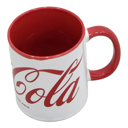 Imagem 2 de 3 de Caneca Porcelana Coca-cola Logo Classic Branca 320 Ml