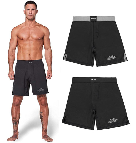 Pantalón Corto Elite Sports, Para Mma, Microfibra, Elástico