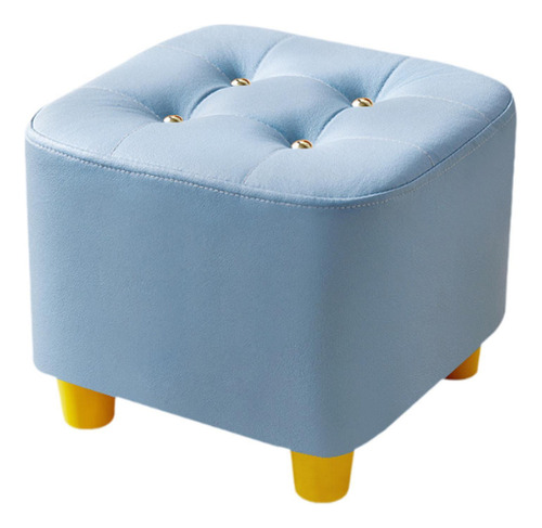 Reposapiés Cuadrado, Taburete Antideslizante, Taburete Azul