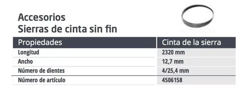 Primera imagen para búsqueda de hoja sierra sin fin herramientas