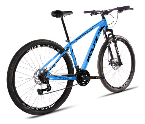Bicicleta Aro 29 Woltz Ride 21v Câmbio Shimano Freio A Disco Cor Azul Tamanho Do Quadro 15