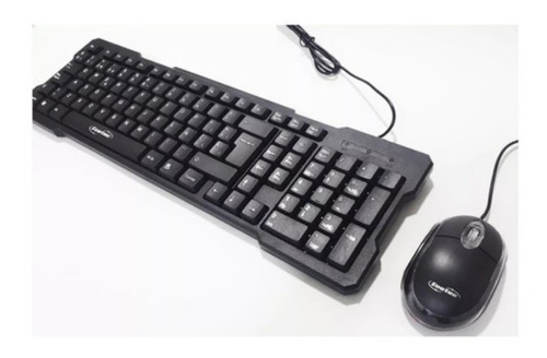 Combo Teclado + Mouse 3 Botones Alámbrico Usb Ecotec