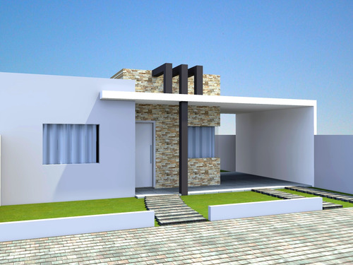 Projeto Arquitetônico Fc Casa 87m² 2 Quartos Lote 10x15,5