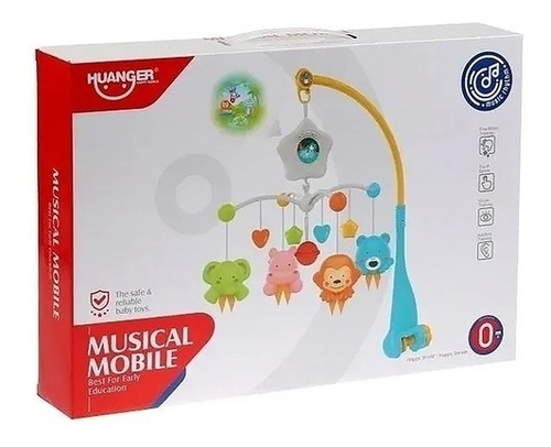 Imagen 2 de 9 de Móvil Musical Con Animales Para Cuna Bebe Ltf Shop