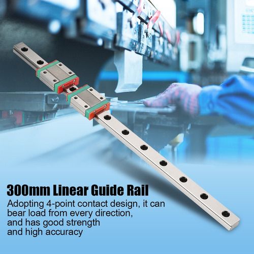 Trilho De Guia Linear Miniatura Mgn12 De 300 Mm, 1 Unidade,