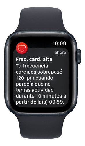 Imagen 5 de 8 de Apple Watch SE GPS - Caja de aluminio color medianoche 44 mm - Correa deportiva medianoche - Patrón