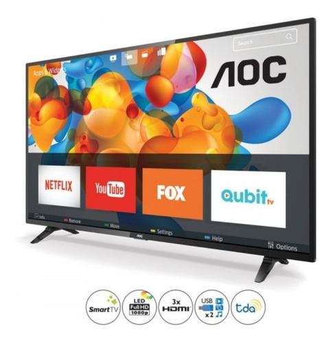 Imagen 3 de 5 de Smart TV AOC 32S5295/77G LED Xmart UI HD 32" 220V