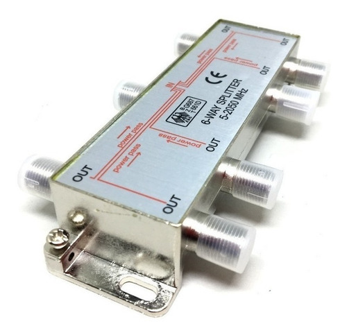 Imagem 1 de 1 de Divisor De Tv 1x6 De 5 A 2050 Mhz