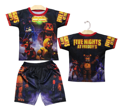 Playera Y Short De Five Nights Freddys Conjunto Fresco Moda