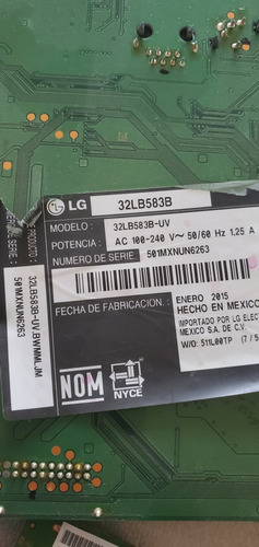 Tarjeta Main Para Tv LG 32lb583b