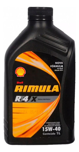 Kit 6 Litros De Óleo Shell 15w-40 Rimula Rt4x Ci-4 Mineral