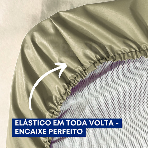 Protetor De Colchão Lençol King Impermeável Antimofo Hospitalar Antialérgico Macio E Silencioso Bege