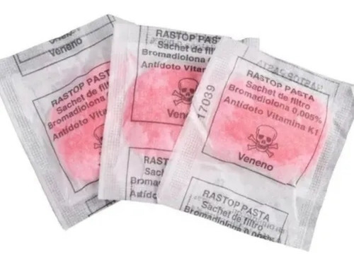 Imagen 1 de 4 de Rastop Pasta Veneno Para Ratones 100 Unidades 1kg