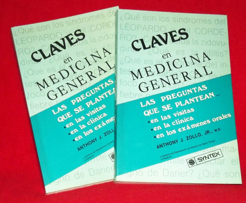 Libro: Claves En Medicina General (2 Tomos) - Anthony Zollo