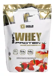 Whey Protein Gold Nutrition 5 Lbs Proteína 100% Frutilla
