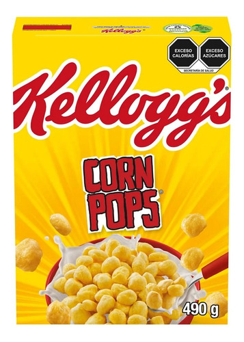2 Pzs Kelloggs Cereal Maíz Inflado Y Endulzado Corn Pops 490