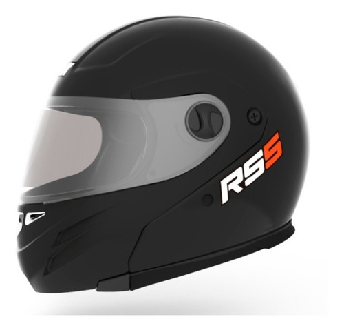Imagen 2 de 10 de Casco Rebatible Hawk R5s Negro Brillo Negro Mate Cuotas