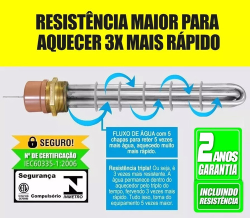 Aquecedor Elétrico Para Piscina De 40 Mil Litros Resistência