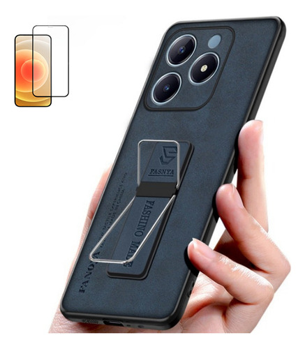 Funda Para Realme C61 53 50 60 G Stent Piel De Oveja+mica