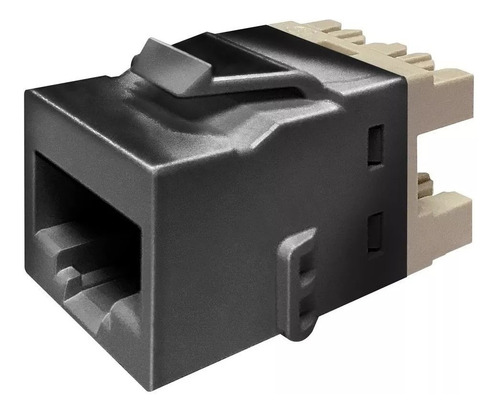 Imagen 1 de 5 de Conector Hembra Negro Jack Rj45 Cat 6 Amp Commscope