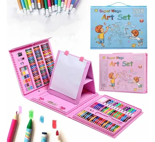 Set de Arte para niños - Colores y Pinturas - 208 Piezas