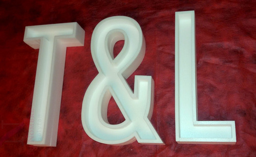 Letra 30 Cm Hueca Corporea Polyfan Cartel Luces Tu Nombre