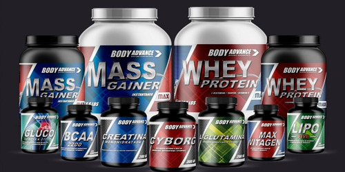 Whey Protein 1 Kg + Bcaa Amino 12.1 Powder Body Advance