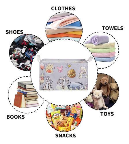 Winnie Storage Basket, Nursery Large Hamper Canvas Laundry B