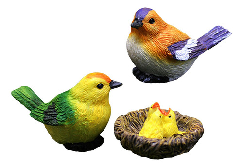 Figuras Decorativas De Pájaros, Minifiguras De Pájaros De
