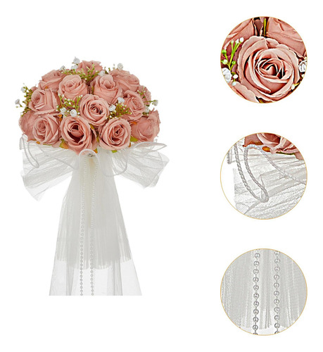 Buquê De Casamento Buquê De Noiva Com Fitas Rosa