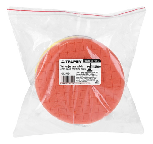 Juego De Esponjas Para Pulidora Pula-6a Truper 102740