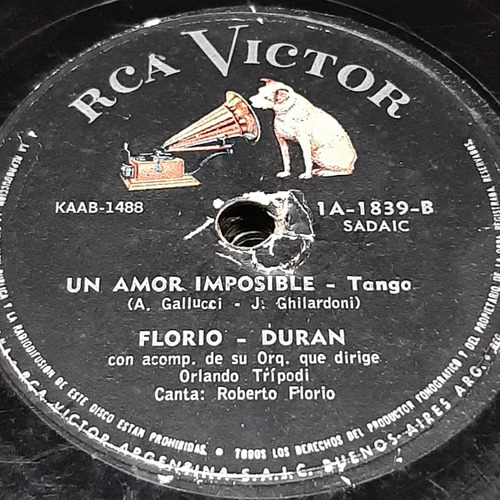 Pasta Roberto Florio Duran Tripodi Rca Victor C321