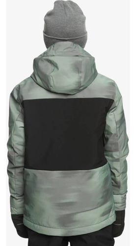 Campera Niño Snow Quiksilver Side Hit Niño Verde Amarillo 8