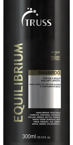 Truss Equilibrium Shampoo 300ml Raiz Oleosa E Pontas Secas