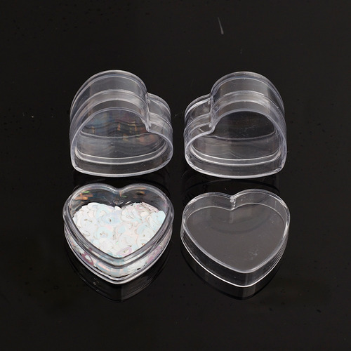 Mini Caja De Almacenamiento De Joyas Transparente En Forma D