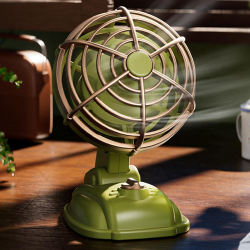 2 Ventilador De Escritorio Usb, Pequeño Ventilador Amarillo
