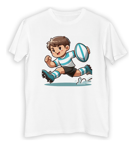 Remera Niño Nene Rugby Corriendo Con Pelota Play