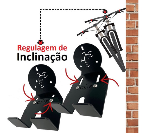 Imagem 5 de 10 de 2 Suportes Para Pendurar 2 Bicicletas Ideal P/ Pedal De Clip