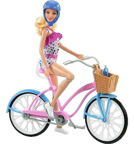 Muneca Barbie Paseo En Bicicleta Con Accesorios Barbie O