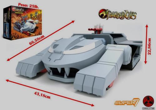 Super7 Ultimates Thundercats Thundertank Tanque Felino Liono (Usado)