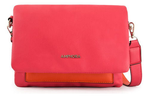 Arieli Cartera Bandolera Con Tapa Fucsia