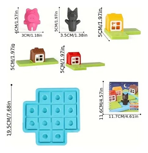 Rompecabezas Puzzle Cerdito Y Lobo + Libro Interactivo