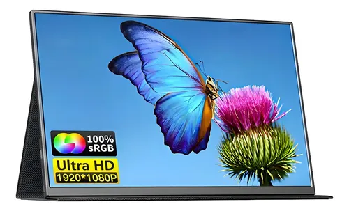 Monitor Portátil Tomate 15" Full HD IPS HDMI USB-C Preto