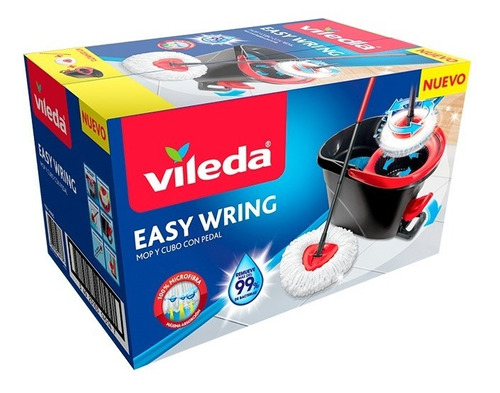 2 Pz - Vileda Easy Wring & Clean Trapeador Cubo Pedal